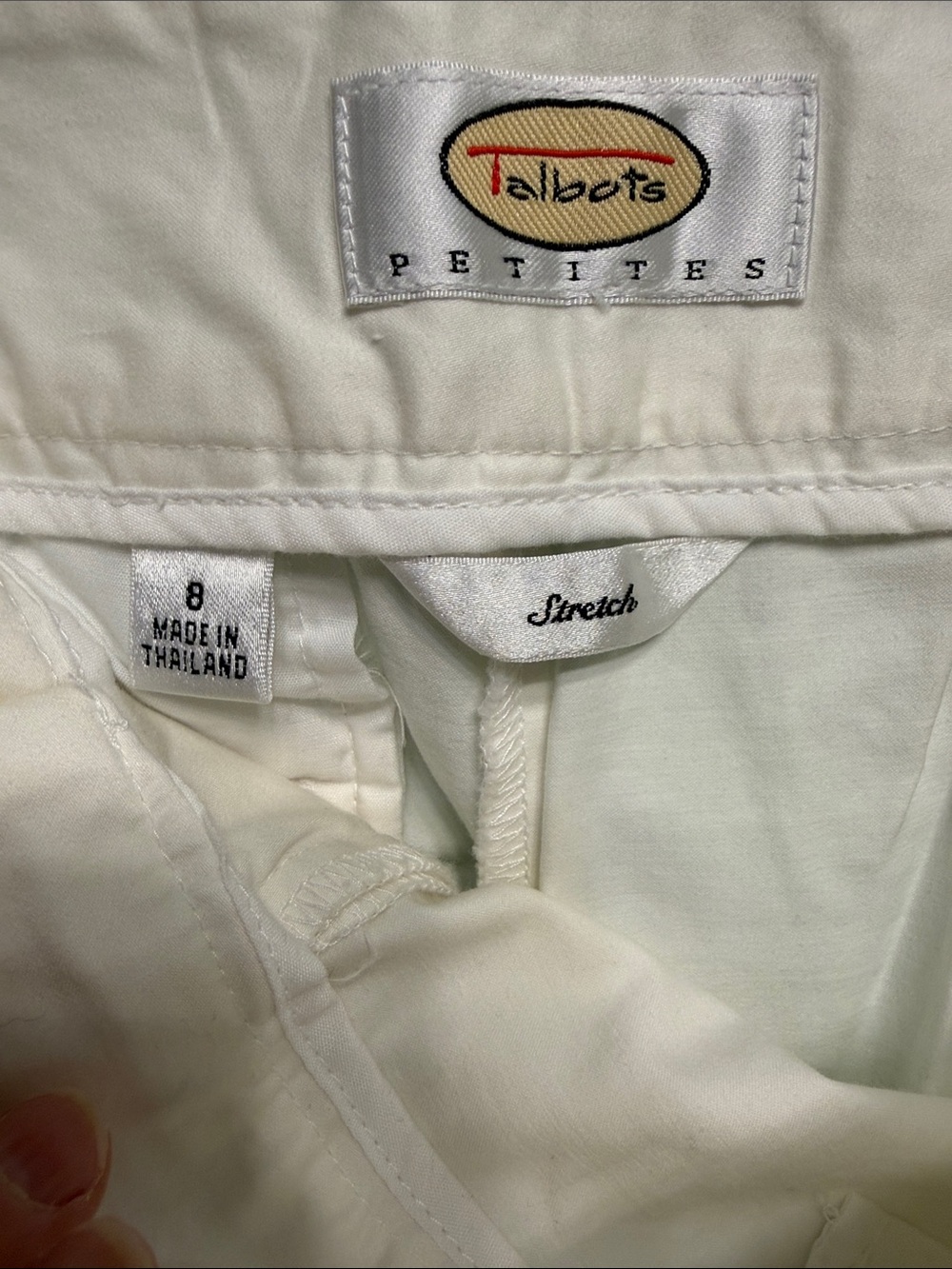 Women's White Bermuda Shorts - Classic High-Waist Style - Picture 3 of 4